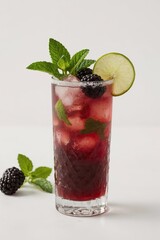 Refreshing Blackberry Mojito with Lime and Mint – Summer Cocktail Recipe Idea