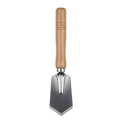 Garden hand trowel with wooden handle