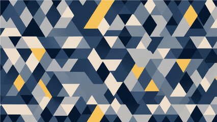 Seamless geometric triangle pattern with a checkered vintage mosaic design