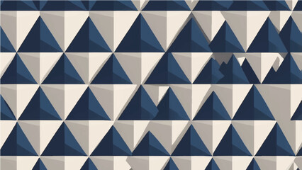 Seamless geometric triangle pattern with a checkered vintage mosaic design