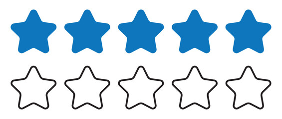 Five star rating icon 