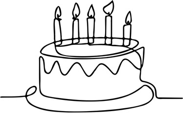 cute birthday cake silhouette images for kids and adults party