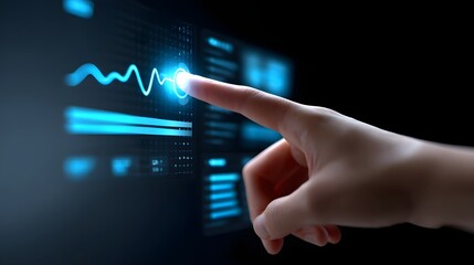 Futuristic digital data analysis interface