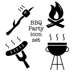 bbq icon set
