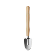 Metal and wood gardening trowel