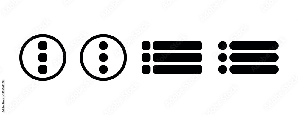 Aufkleber menu icon. website and mobile navigation button. isolated vector of collapsed menu or navigation bar