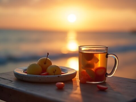 Enjoying Fruit Tea