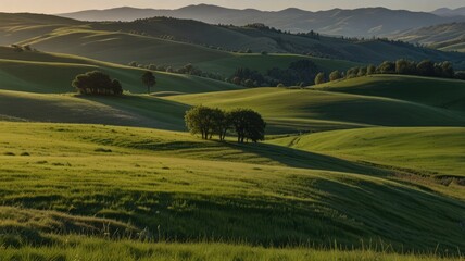 Lush Meadows and Rolling Hills