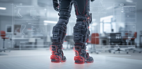 Advanced footwear and walking assistance design.