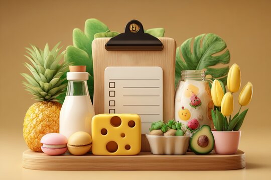 Grocery list builder with weekly planner and recipe generator representing meal planning tools
