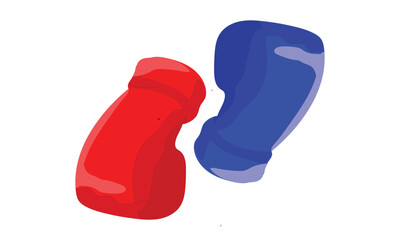 Art & IllustrationFlat Boxing Gloves Vector – Dual Color Illustration for Sports and Fitness Design

