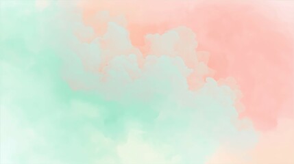 Obraz premium Generative AI, Soft pastel watercolor background textures