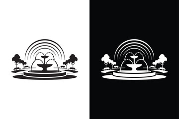 Park icon vector on White Background ,Vector Art Illustration on white background.