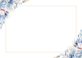 corner frame floral illustration