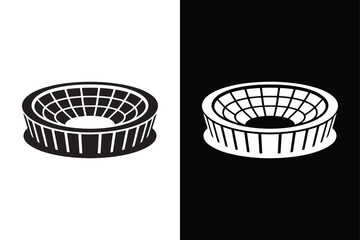 Stadium icon vector on White Background ,Vector Art Illustration on white background.