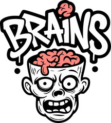 Zombie Brains Illustration