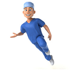 Whimsical 3D Cartoon Scrubs illustration