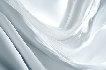 Fototapeta premium Abstract White Liquid Flowing Texture
