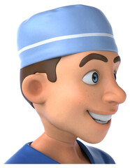 Whimsical 3D Cartoon Scrubs illustration