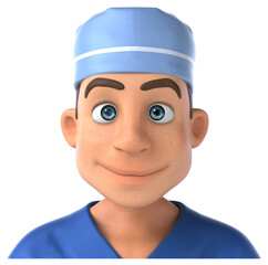 Whimsical 3D Cartoon Scrubs illustration