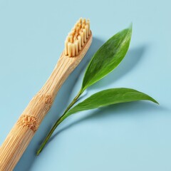ecofriendly toothbrush with bamboo handle symbolizing sustainable oral care isolated clean background