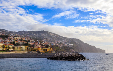 Panorama with Fort of St. James (Forte de Sao Tiago) in Funchal, Madeira, Portugal