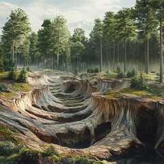 Ecotour in the Carboniferous period studying ancient forests for climate solutions