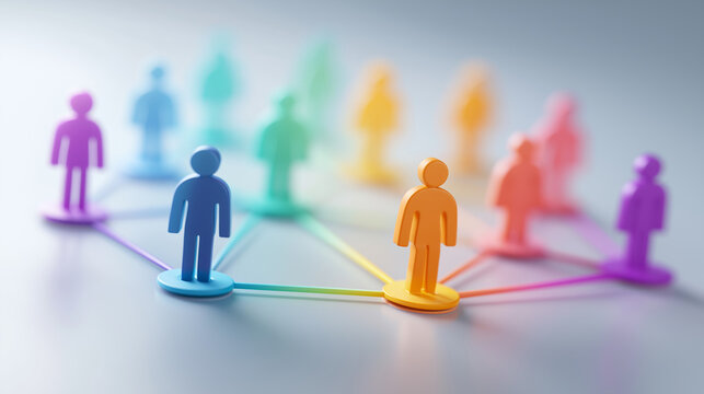 Colorful Organizational Chart Depicting Company Hierarchy and Workflow