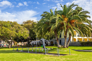  View of Admiral Reis Garden in Funchal, Madeira, Portugal