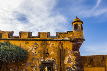 Fragment of Fort of St. James (Forte de Sao Tiago) in Funchal, Madeira, Portugal
