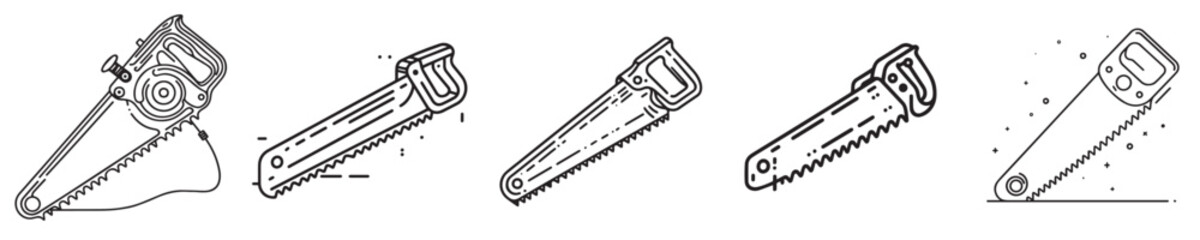 continuous line style saw vector