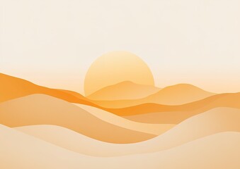 Desert Sunrise Landscape Pixel Art
