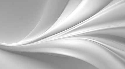 Abstract White Flowing Fabric Design