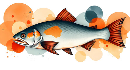 Fish vector illustration, Cartoon fish vector, Colorful fish design, Tropical fish illustration, Fish clipart, Marine life vector, Fish drawing, Ocean fish vector, Sea animal vector, Cute fish illustr