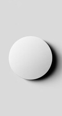 Round White Pill On White Background
