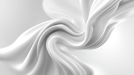Abstract White Fabric Design
