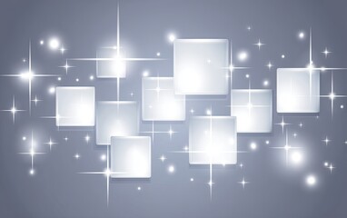 Abstract Silver Square Background Design