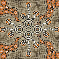 Sacred Gathering and Pathways – Aboriginal Dot Art