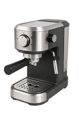 Modern espresso maker with sleek design for home use and barista-style coffee