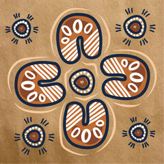 Aboriginal Gathering Circle Design - Illustration