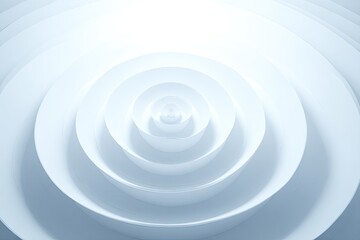 Abstract White Concentric Circles Pattern