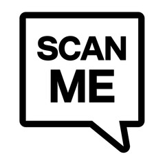 Scan me icon on dialogue box