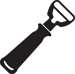 bottle opener silhouette, black and white silhouette, vector and illustration