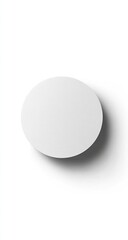 Simple White Round Object On White Background