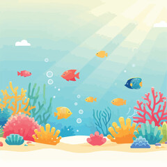 beautiful underwater scenery vector image