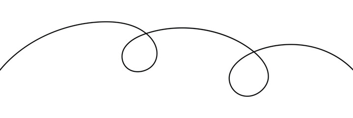 Curved single line. Wavy, zig-zag, criss-cross lines, stripes vector. Seamless pattern of continuous wavy lines. 