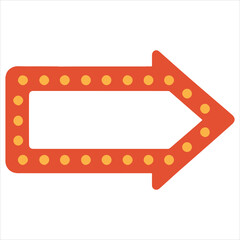 Directional marquee illustration Vector, 50s diner clipart Design, vintage diner design sublimation
