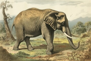 Obraz premium Elephant wildlife animal mammal.