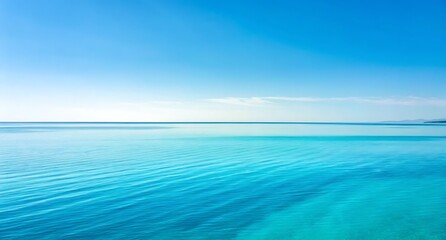 Obraz premium Serene Turquoise Water Meets a Clear Azure Sky