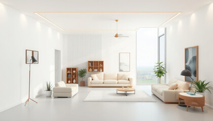 Modern Minimalist Living Room Design Space, Light, and Comfort